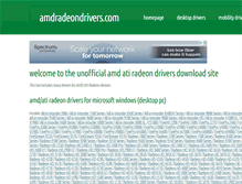 Tablet Screenshot of amdradeondrivers.com